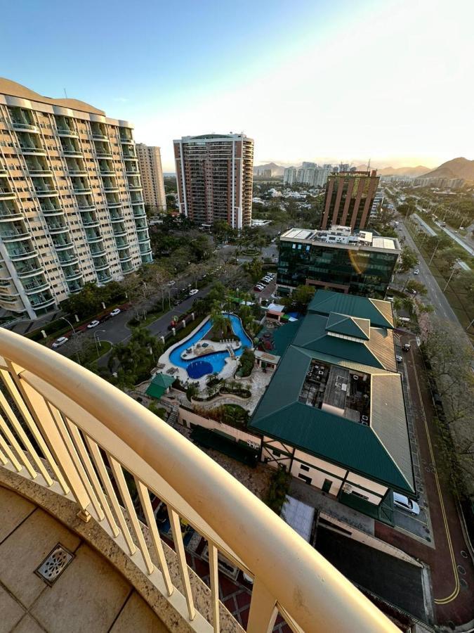 Flat Com Vista Panoramica -15- Na Barra Da Tijuca - Estacionamento Gratuito - Frigobar - Ar Condicionado - Piscina - Academia - Balsa Para Praia Gratis - Varanda - Vista Parcial Mar E Lagoa Rio de Janeiro Exterior foto